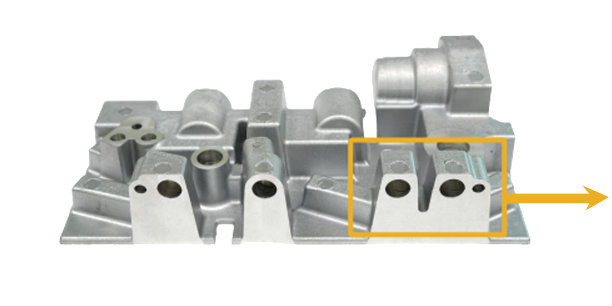 A workpiece before deburring with RDM-S
