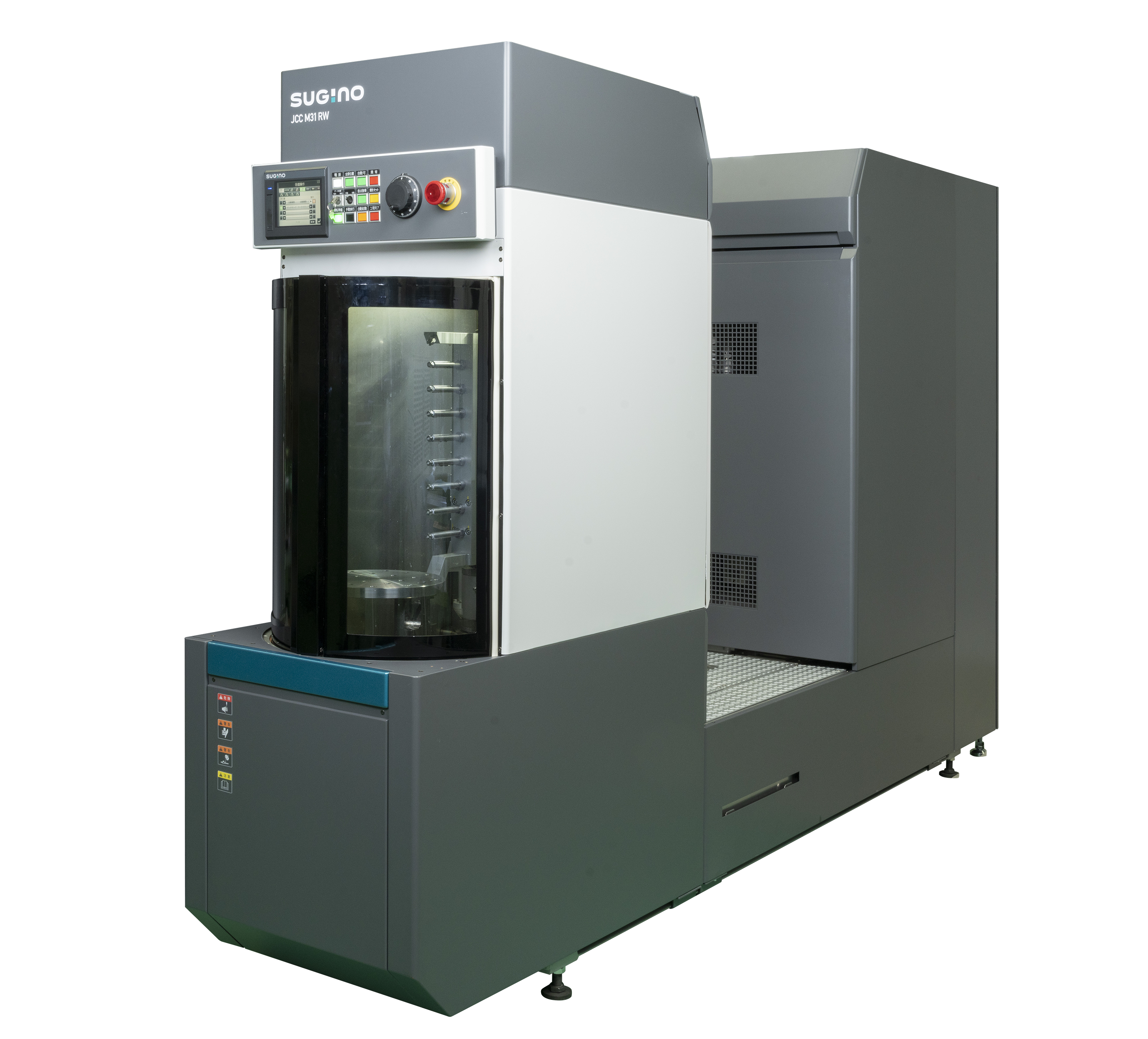 Cavitation water jet peening used on a metal part
