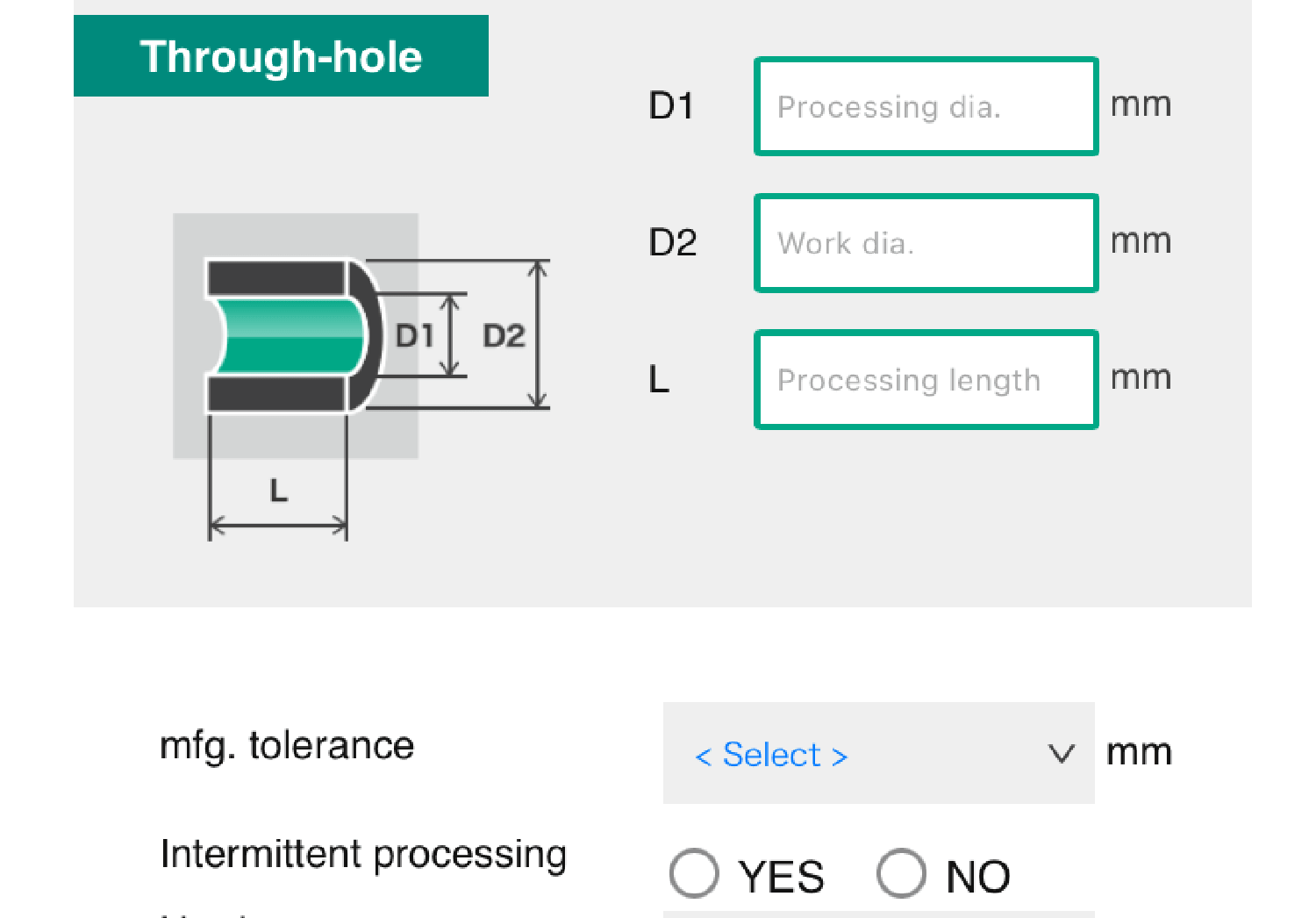 Sugino's Superoll Selector Software Tool lets you input your workpiece dimensions